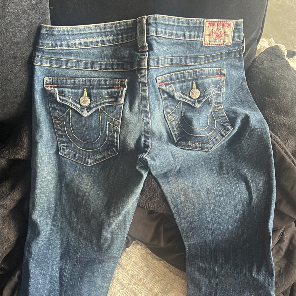 True Religion Dark Blue Boot Cut Jeans